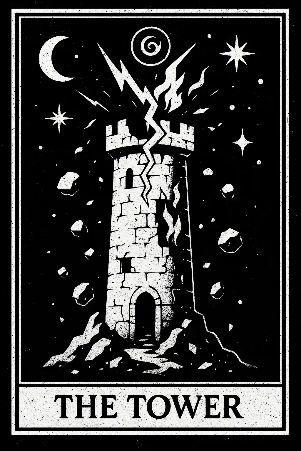 The Tower Card - Master Raa Tarot Deck